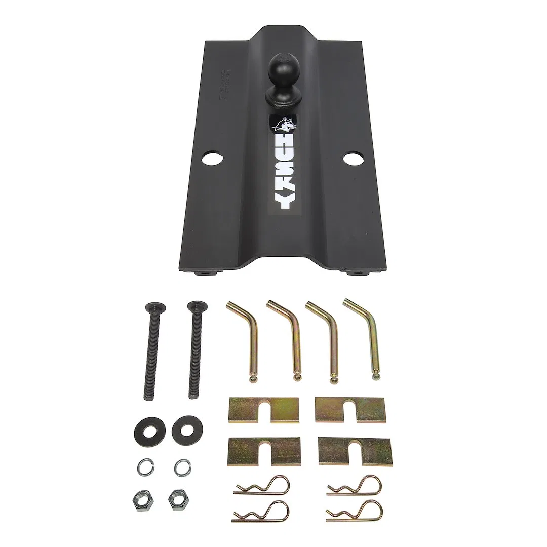 31368 – HUSKY TOWING Gooseneck Trailer Hitch, Multi Fit 25000 Pound Weight Carrying Capacity In-Bed Fixed Offset Ball